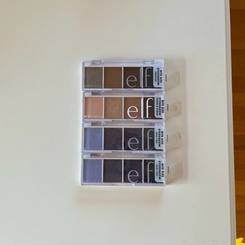 4 New ELF Bite Size Eyeshadow Cream & Sugar, Truffles, Açaí You